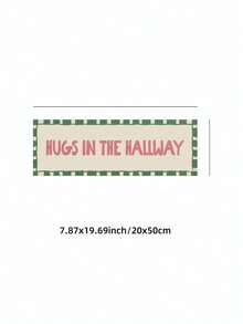 1pc Frameless Corridor Hug Pattern Wide Banner Entrance Wall Art Canvas Poster Print, Suitable For Living Room, Bedroom, Dormitory Decor - Font - View 11