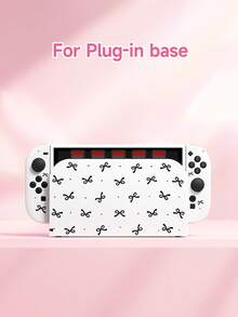 1pc Black Line Bow Dot Pattern Switch Protective Case, Storage Bag, Suitable For Switch2 (2025)/Switch OLED/Switch NS/Lite, New Switch 2nd Gen Gaming Accessories Protective Cover, Extended Battery Version Gaming Console Accessories Protective Cover, Best Gift For SWITCH Players - Multicolor - View 20