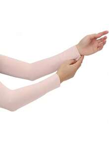New Soft Skin-Friendly Elastic Modal Cotton Base Layer Arm Sleeves Women's Sun Protection Cooling Arm Covers 1 Pair - Multicolor - View 24