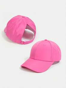 1pc Adjustable Ponytail Baseball Cap For Women - Solid Color/Leopard/Butterfly/Ombre, Outdoor Golf Daily Sun Protection Casual Hat, Spring/Summer,Beach,Travel - Ponytail Baseball Cap - View 14