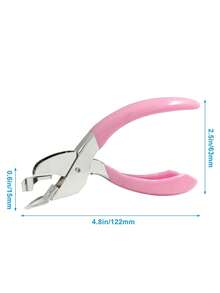 1pc Portable Mini Office Stapler, Disassembly Machine Stationery Tool, Staple Remover, Ergonomic (Pink And Blue) - A - View 2