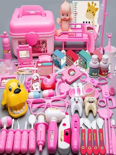 Children Pretend Play Toys Doctor Nurse Role Play Set Medical Tools Stethoscope Injector Simulated Toys Kids Teeth Early Educational Toys Christmas Gifts For Boys Girls Pretend Toys