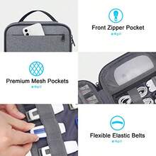 Lacdo USB Flash Drive Estuche Porta Pulgares Organizador Portátil Accesorios Electrónicos Bolsa de Almacenamiento para /SamData/ USB Flash Drives Jump Drive Memory StickCables - Gris - Ver 5