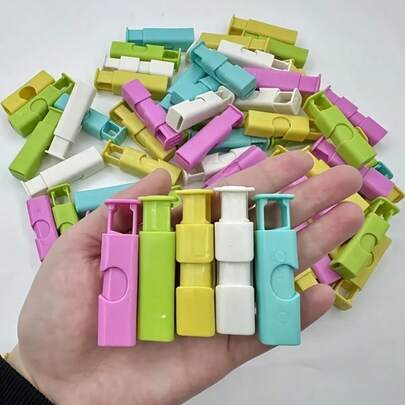 Random Color Bread Bag Clips, Bagel Bag Clips, Sealing Clips, Easy Squeeze Locks, Suitable For Sealing Various Bags, Household Kitchen Supplies