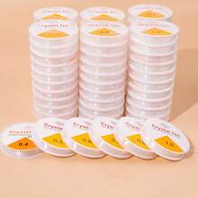 10pcs Elastic Beading Cord, Glass Beading String, DIY Handmade Jewelry String, Transparent Crystal Elastic Rope, Beading Cord For Making Bracelets, Necklaces, Pendants And Jewelry - Multicolor - View 3