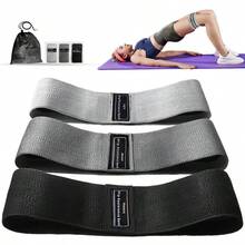 1 pieza Banda de resistencia tejida de color degradado, adecuada para entrenamiento de sentadillas y glúteos para hombres y mujeres, aplicable para gimnasio y yoga - Multicolor - Ver 1