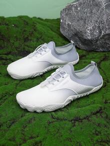Men's Minimalist Quick-Dry Drawstring Design Outdoor Amphibious Soft-Sole Beach Hiking Barefoot Shoes, Suitable For Stream Wading, Beach Activities, Outdoor Sports, Unisex - Grey - View 5