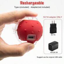 Chirping Cat Dog Toy Ball | Motion Activated USB Rechargeable Fast Rolling | Anti-Depression Interactive Play Toy For Indoor Pets ﻿ - View 2