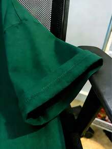 Top de manga corta sencillo, informal y bonito con estampado para niños, ideal para el verano. - Verde - Ver 4