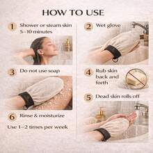 Dar Marwa Moroccan Kessa Exfoliating Glove U2013 Soft Hammam Exfoliating Mitt U2013 Dead Skin Remover For Sensitive &Amp; Delicate Skin U2013 Body Exfoliator U2013 Made In Morocco - White - View 5