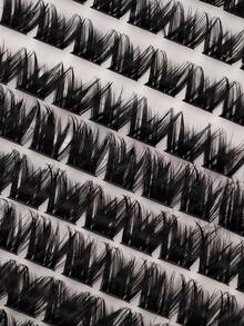 384/448 PCS Eyelashes Diy At Home,Soft And Natural Look Fake Lashes,Thick Fluffy Lashes.Summer False Eyelashes,Portable For Travel,East To Use For Daily Commuting,Night Party,Beach Vacation Lashes,Pool Party Waterproof Lashes. - D - View 9