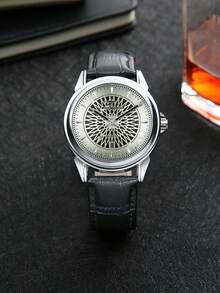 RICECGO Jam Tangan Pria Minimalis Bergaya Bisnis dengan Desain Sederhana dan Gaya Klasik - Sempurna untuk Acara Bisnis dan Kasual. - Hitam - View 1