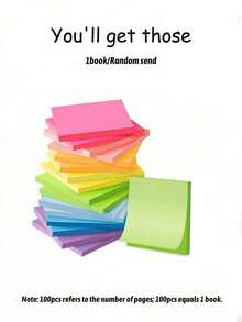 Colorful Self-Adhesive Memo Pad, High-Quality Strong Sticky Design, Sturdy Sticky Note Pad Suitable For Home, Office, Study And Daily Note-Taking - A - View 7