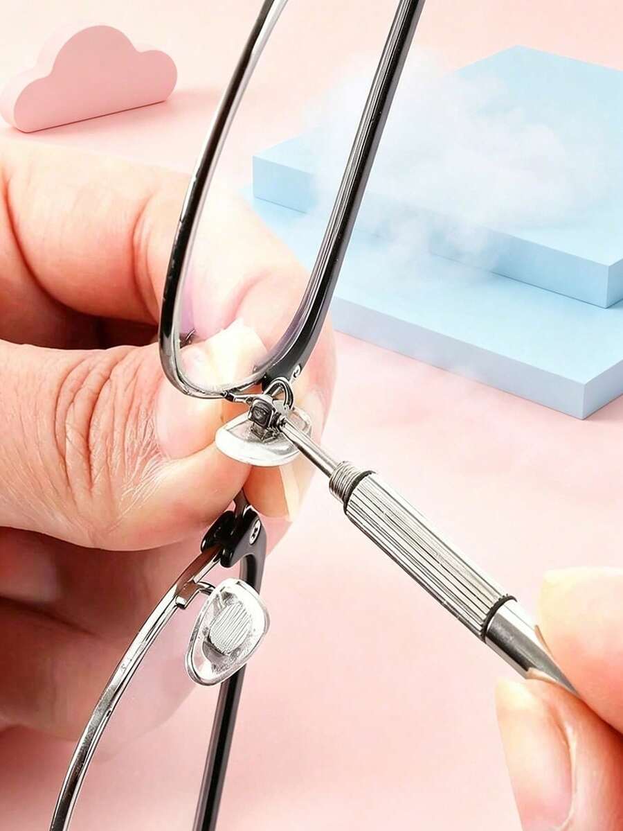 5件組小型鋼製眼鏡螺絲起子套組,多功能精密維修螺絲起子工具組附鑰匙圈,便攜迷你手工具,適用眼鏡調整,節日禮物,工具、學校用品、辦公用品,男士工具,汽車配件 - A - 查看 1