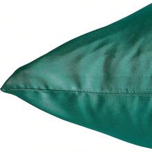 Light Blue Satin Pillowcase Standard Set Of 2 With Envelope Closure,Light Blue Silk Pillowcase For Hair And Skin (20x26) - Blackish Green - View 2