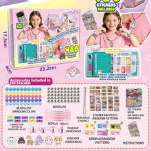 Bộ dụng cụ làm vòng tay bằng giấy dán Sticky Rolls - 400 cuộn giấy dán mini có thể tái sử dụng, sách hướng dẫn 60 trang, 8 cuộn giấy dán kèm phụ kiện | Bộ tự làm vòng tay và vòng cổ cho trẻ em từ 5-12 tuổi - Nhiều màu - Xem 15