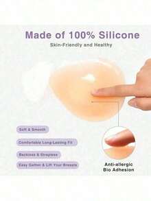 Silicone Backless Push Up Bra Invisible Adhesive Breast Lift Cleavage Enhancer Bra For Wedding, Swimwear - D - Xem 5