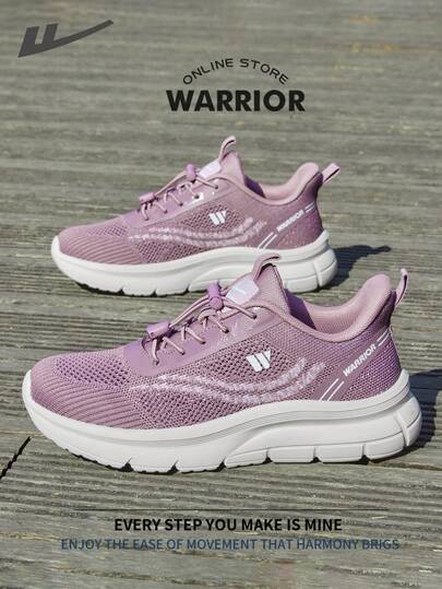 WARRIOR 女款时尚复古运动鞋，春夏舒适跑步鞋，简约休闲又不失时尚感，四季皆宜，耐磨耐穿，适合全天穿着的训练鞋。