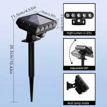 4-Pack, LED Auto-Sensor With 3 Modes And 120° Adjustable Angle, Outdoor Solar Light, IP44 Waterproof, Suitable For Courtyard,  Garden, Garage, Porch, Patio Lighting, Wall-Mounted, Night Light. - Multicolor - View 3
