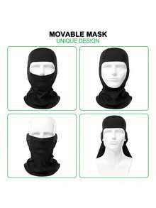 1pc/Set Unisex Solid Color Balaclava Hat, Cycling Cap, Single Hole Face Cover, Suitable For Outdoor Activities - Multicolor - View 8