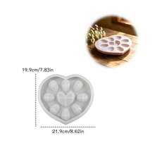 1pc DIY Clay Mold, Heart-Shaped Jewelry Storage Display Mold, Suitable For Resin, Gypsum, Candle, Incense Making, Home Decor - Heart-shaped Storage Mold - View 2