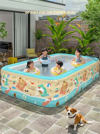 2026 Nueva piscina inflable, diseño portátil, piscina de verano de 3 capas reforzada, adecuada para reuniones familiares, fiestas al aire libre, campamentos, picnics, entretenimiento en el patio trasero (accesorios no incluidos), plegable para almacenamiento, adecuada para piscina inflable para familias, aplicable para playa, actividades al aire libre de campamento, parque acuático de verano en el patio trasero, piscina al aire libre para el hogar.