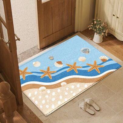 2D Printed Pattern Doormat, Soft & Durable Washable Floor Rug For Entryway, Porch, Indoor - Living Room, Bathroom, Bedroom, Game Room, Laundry Room, Dorm Decor