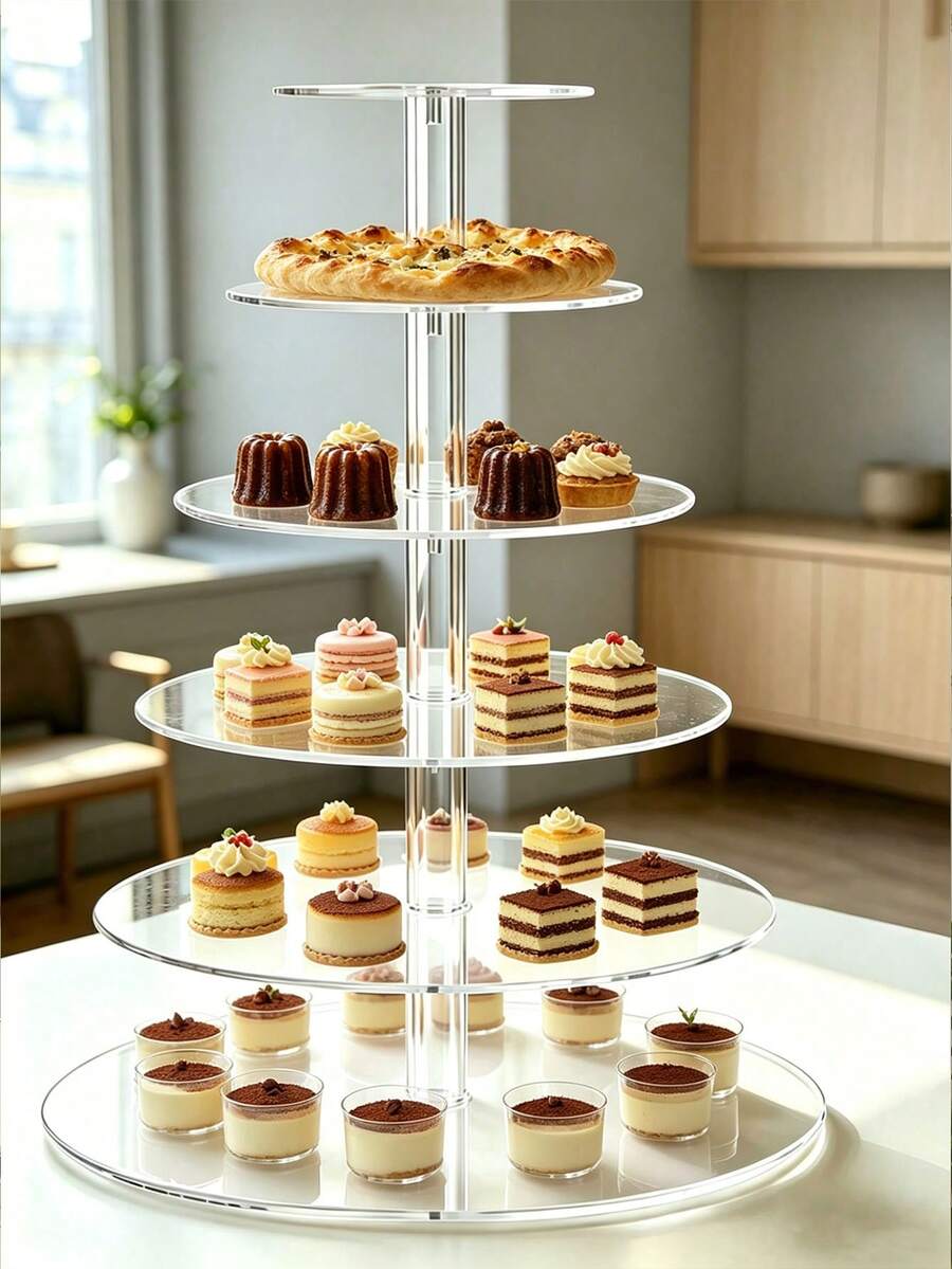 Giá đựng bánh nhiều tầng, giá trưng bày bánh ngọt hình tròn, giá trưng bày bánh cupcake, giá đựng bánh que, làm bằng chất liệu acrylic, dụng cụ làm bánh và bánh ngọt, khuôn làm bánh, đồ dùng làm bánh, dụng cụ nhà bếp, đồ dùng tiệc tùng, phụ kiện bánh và tráng miệng, thích hợp cho các buổi họp mặt, đám cưới, tiệc sinh nhật, quà tặng Ngày của Mẹ, quà tặng Ngày của Cha.