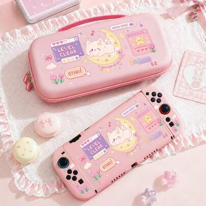1 chiếc ốp bảo vệ hình mèo hoạt hình phong cách Y2K cho máy chơi game 2 (2025), tương thích với Switch NS/Switch OLED/Switch Lite, chất liệu TPU mềm, vỏ bảo vệ đa năng, bảo vệ tay cầm Switch, phụ kiện chơi game Switch, tương thích với túi đựng tay cầm , chống rơi, chống trượt, chống trầy xước, thời trang, món quà tuyệt vời cho gia đình và bạn bè.