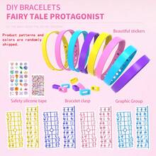 Children's DIY Educational String Bead Cartoon Bracelet, Letter-Pattern Educational Decorative Toy, Children's Girl Gift, Birthday Gift With Stickers - Multicolor - View 10