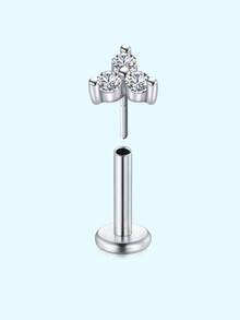 1 chiếc khuyên tai sụn 16G 20G, khuyên tai vành tai, trang sức xỏ lỗ tai bằng thép không gỉ 316L, khuyên tai sụn không ren, khuyên tai dạng phẳng có chốt đẩy, trang sức xỏ lỗ tai cho nữ, khuyên tai thời trang hình trái tim/bướm/sao/trăng/phẳng/hình cầu/hoa, đính đá CZ nhiều màu. - Nhiều màu - Xem 98