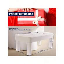 1 PC Bathroom Toilet Stool, Upgraded Toilet Footstool, Adult Squat Toilet Stool, Adult Bathroom Stool, Strong Load-Bearing Capacity, White.Back-To-School Gifts, Gifts For Friends, Thanksgiving Gifts, Valentine's Day Gifts - White - View 5