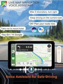 2026 New 7-Inch Wireless Apple CarPlay And Android Auto Car Player, Touchscreen Bluetooth Hands-Free/Screen Mirroring/Navigation/Voice Control/TF Card/AUX, Suitable For Cars, Trucks, SUVs - AHD Function - View 10