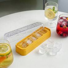 1/2/3個 5格塑膠冰模附蓋，可重複使用水果與飲料冰盤，啤酒冷藏工具，適用於廚房、餐廳、酒吧冰箱製冰機 - 彩色 - 查看 5