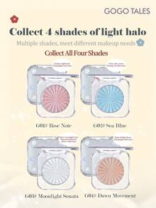 GOGO TALES Solid Color Highlighter Palette, Refined Shimmery Pearl Texture, Smooth Application, Long-Lasting, Enhances Facial Contours, Multi-Colored Highlighter, Suitable For Beginners, GOGOTALES - G04# Dawn Movement - View 6