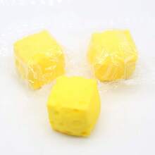 1pc Large Cheese Squishy Toy, Handmade Square Squishy Toy, Non-Rebounding, Highly Malleable Cheese Squishy Toy, Stress Relief Squishy Toy Suitable For Teens And Adults, Birthday Gift, Holiday Gift, Can Be Used As Home Decor, Desk Ornament, Food Toy, Soft Toy, Teen And Adult Stress Relief Tool, Office Stress Relief Tool, Eid Gift - Multicolor - View 8