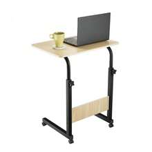 ZYLX SHOPPING – Mesa Auxiliar Ajustable Confortime con Ruedas 360°, 60*40*65–89 cm, Madera y Metal - 60*40*65–89 cm - Ver 8