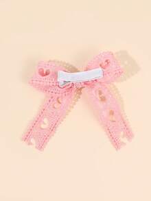 2 Laços de Cabelo Rosa com Renda para Meninas, Presilhas de Cabelo com Laço em Formato de Coração e Cauda, Elegantes e Elegantes para Uso Diário, Festas e Ocasiões Especiais, Acessórios de Cabelo para Adolescentes - Rosa - Ver 6