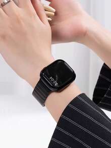 1個中性黑色電鍍保護殼（不含螢幕保護貼）適用於Apple Watch Series Ultra/SE/11/10/9/8/7/6/5/4，超薄硬PC防摔保護殼框架適用於Apple Watch 40/41/42/44/45/46/49mm，智慧手錶配件 - 鏤空黑色 - 查看 4