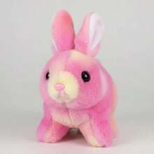 Plush Puppy Jumps, Walks, Barks And Somersaults / For Kids - PINK TIE DYE RABBIT - 查看 1