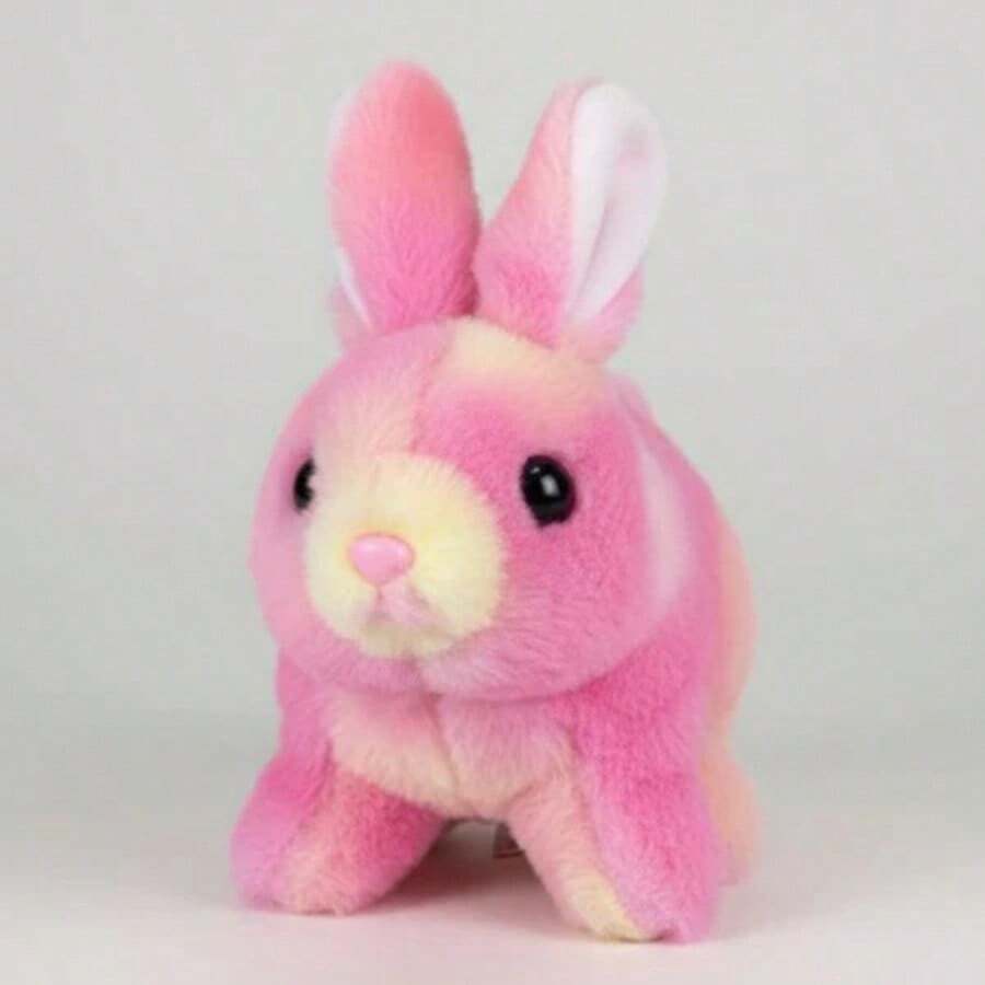 Plush Puppy Jumps, Walks, Barks And Somersaults / For Kids - PINK TIE DYE RABBIT - 查看 1