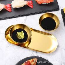 Bộ 4/8 bát và đĩa đựng nước sốt mạ vàng sang trọng, chất liệu thép không gỉ cao cấp, bộ đồ ăn thanh lịch, thích hợp cho Giáng sinh/Năm mới/Đám cưới/Ngày của Mẹ/Tiệc tùng. - Vàng - Xem 9