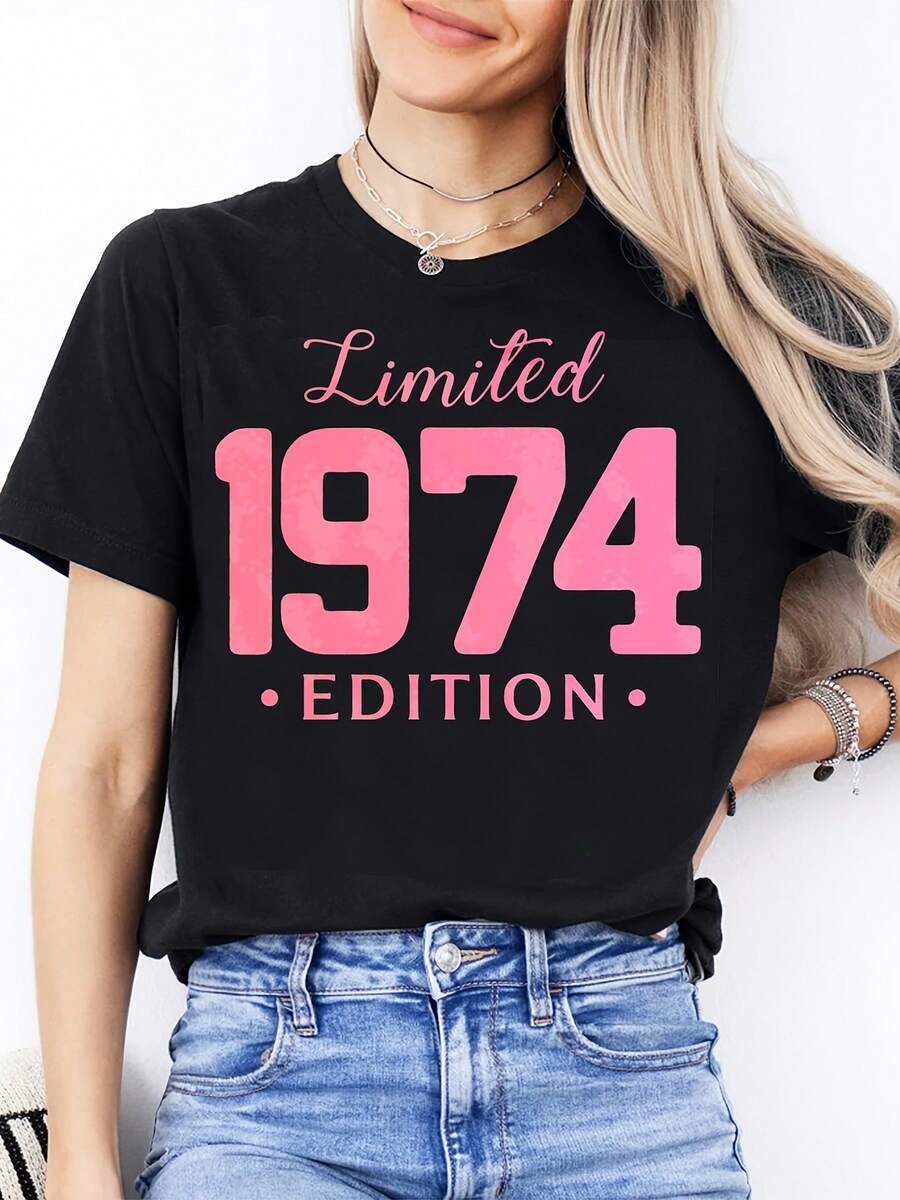 Women's Fashionable Casual Spring Festival Round Neck Short Sleeve Top Can Be Worn For Daily Wear, With A Special Print For Friends And Family As A Gift - 白色 - 查看 1