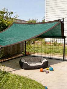 1pc Outdoor Sun Shade Net, Cream White High-Density Polyethylene Material, 90% Shading Rate, Rectangular Sun Shade Sail, Sand Color UV-Resistant Sun Shade Fabric, Patio Privacy Curtain, Summer Outdoor Carport, Terrace, Garden,Backyard And Residential - Multicolor - View 3