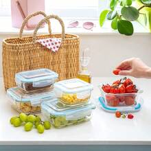 Food Storage Containers, Airtight Frozen  Food Storage Containers, Food Containers With Leak-Proof Lock LIDS, Food Service Delivery Boxes, Glass Meal Preparation Containers, Portable And Stackable Designs, Food And Dish Shipping Boxes - Multicolor - View 5