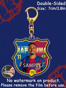 Barca Keychains, Lamin Yamal, Fermin, PEDRI, RAPHINHA, Football Fans Merchandise, Football Keychains, Car Key Chains, Bag Charms, Collectible Pendants, Party Favors, Birthday Gifts - Multicolor - View 7