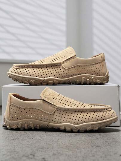 Mocasines unisex, cómodos y fáciles de usar, versátiles en moda, zapatos de doble propósito formal y casual, adecuados para el uso en la oficina en todas las estaciones, diseño minimalista, opción elegante