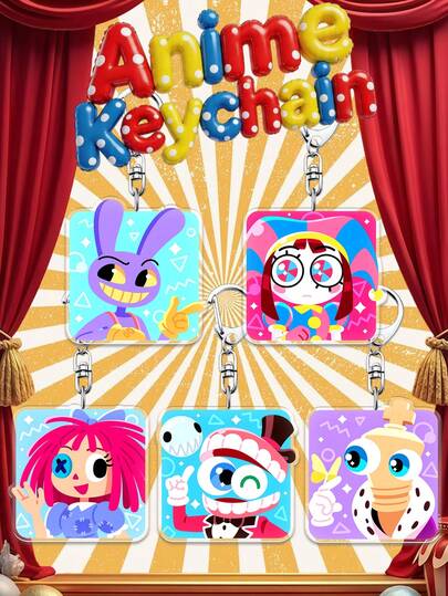 Llavero TADC, Jax, Ragatha, llavero de estilo anime de la serie de televisión de fantasía estadounidense, mercancía de película, regalo personalizado de ídolo DIY para el cumpleaños de amigos, llavero de anime, colección de llaveros, decoración exquisita, pequeño regalo exquisito, regalo de vacaciones, coleccionable
