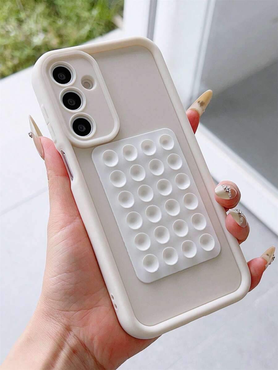 1个吸盘式液态硅胶磨砂软手机壳，兼容三星Galaxy S26Ultra S25Ultra S26Plus S24Ultra S23Ultra S22Ultra S25 S24 Plus A57 A56 A55，豪华摄像头镜头保护，全包防震边框保护套