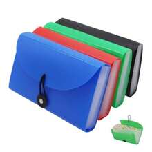 SEEKIND - Carpetas expandibles para archivos 4 unidades 7.1 pulgadas 4.2 pulgadas carpeta organizadora de recibos con 13 bolsillos para oficina tarjetas boletos resistentes al agua - Verde Rojo Azul Negro - Ver 8